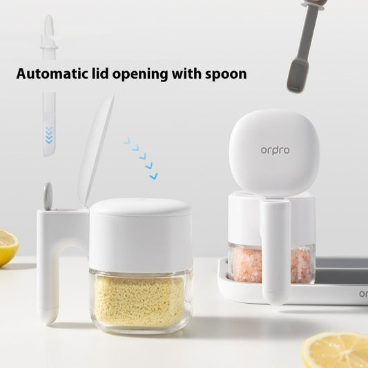 Self - opening Seasoning Box Kitchen Storage Seasoning Tray - Expo GWhite Seasoning Jar0