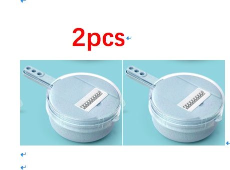 8 In 1 Mandoline Slicer Vegetable Slicer Potato Peeler Carrot Onion Grater With Strainer Vegetable Cutter Kitchen Accessories - Expo GBlue2pcs0
