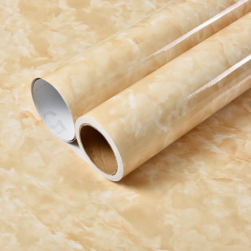 Imitation Marble Pattern Waterproof And High Temperature Resistant Kitchen Furniture Renovation Wallpaper - Expo GYellow60x1000CM0