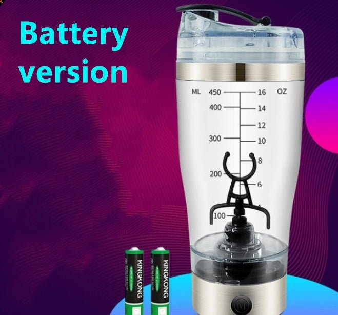 Electric Protein Shake Stirrer USB Shake Bottle Milk Coffee Blender Kettle Sports And Fitness Charging Electric Shaker Cup - Expo GWhiteUSB450ml0