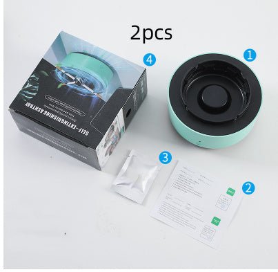 Smoke Removal Air Purification Ashtray Anion Purification Practical Automatic Purifier Ashtray Portable Gadgets For Car Ashtray - Expo GStarry Sky Green2pcs0