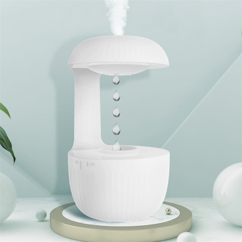 Anti - gravity Air Humidifier Mute Countercurrent Humidifier Levitating Water Drops Cool Mist Maker Fogger Relieve Fatigue - Expo GWhiteUSB0