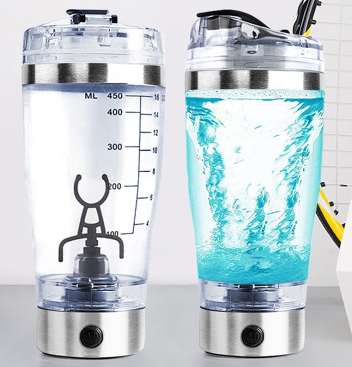 Electric Protein Shake Stirrer USB Shake Bottle Milk Coffee Blender Kettle Sports And Fitness Charging Electric Shaker Cup - Expo GWhiteUSB450ml0