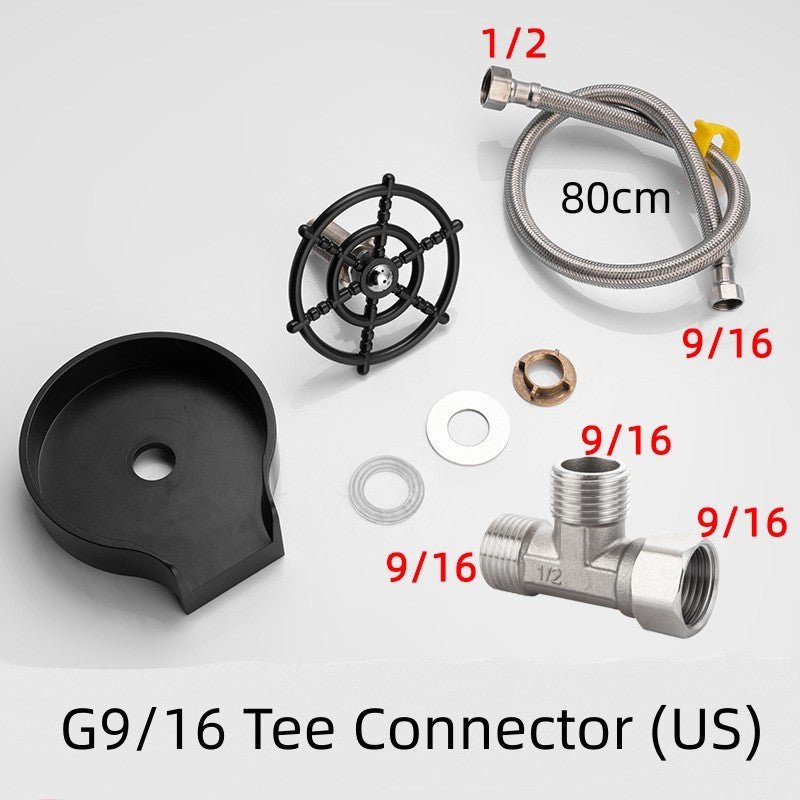 Bar Counter Cup Washer Sink High - pressure Spray Automatic Faucet Coffee Pitcher Wash Cup Tool Kitchen - Expo GG9 16Tee Connector US0
