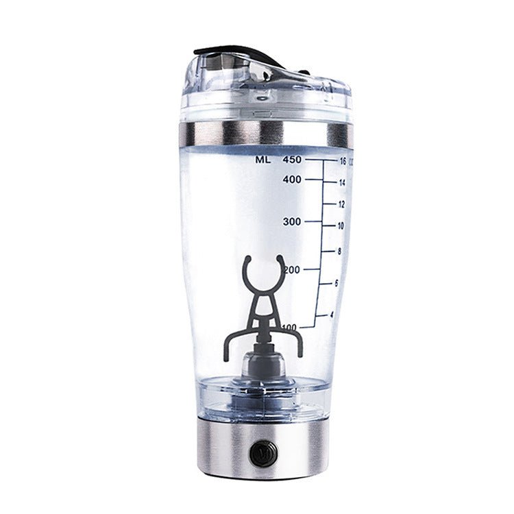 Electric Protein Shake Stirrer USB Shake Bottle Milk Coffee Blender Kettle Sports And Fitness Charging Electric Shaker Cup - Expo GWhiteUSB450ml0