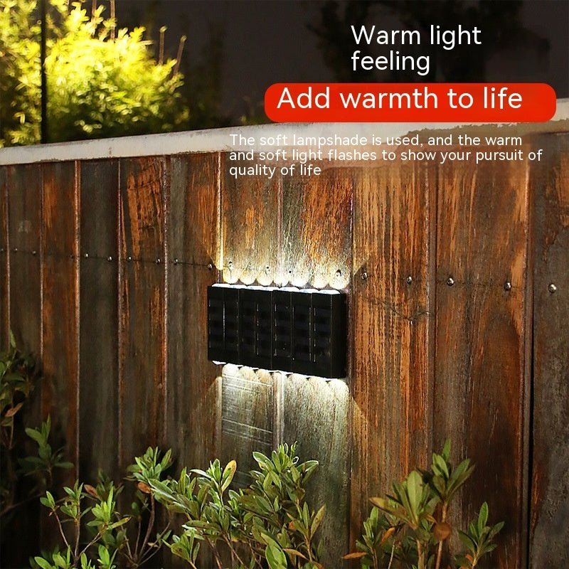 Solar Double - headed Wall Lamp Outdoor Yard Lamp Waterproof Outdoor Up - Expo GWhite Light0