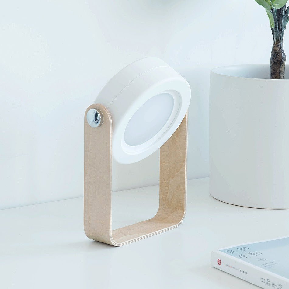 Foldable Touch Dimmable Reading LED Night Light Portable Lantern Lamp USB Rechargeable For Home Decor - Expo GRed0.3 watts0