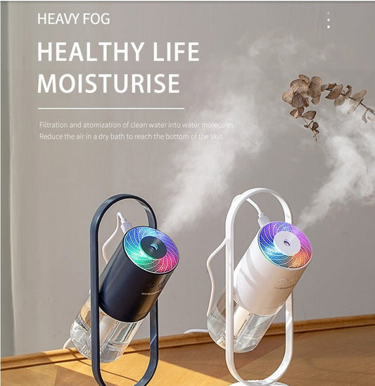 Magic Shadow USB Air Humidifier For Home With Projection Night Lights Ultrasonic Car Mist Maker Mini Office Air Purifier - Expo GCotton swab10pc0