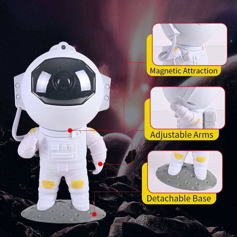 Galaxy Star Projector Starry Sky Night Light Astronaut Lamp Home Room Decor Decoration Bedroom Decorative Luminaires Gift - Expo GPlug In TypeNew Style White0